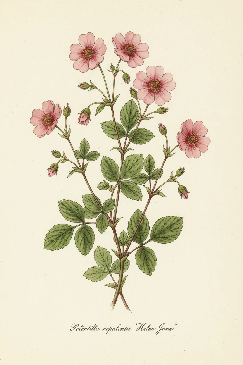 Potentilla nepalensis <br>CINQUEFOIL 'HELEN JANE'